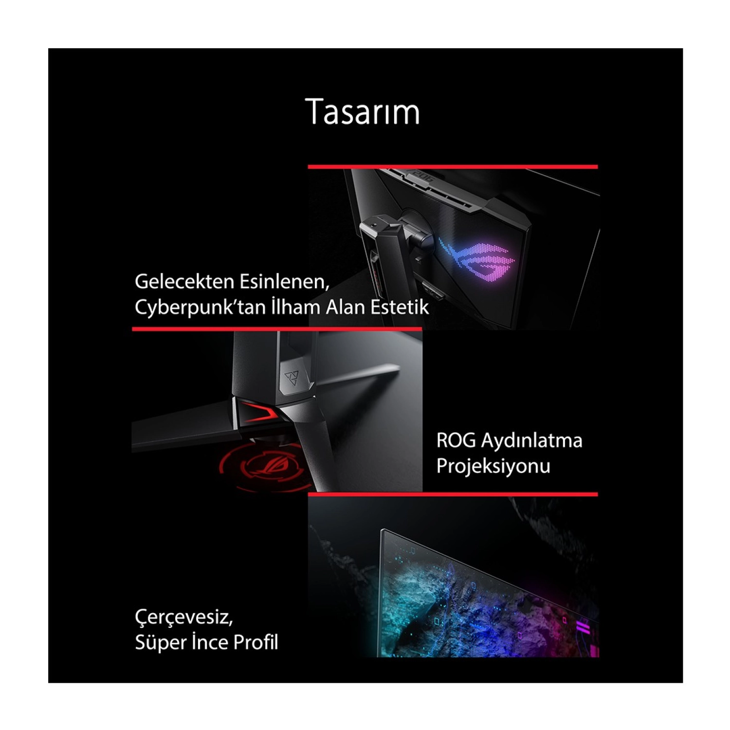 Asus Rog Swift Pg27Aqdm 27" 0.03 Ms Oled 2K Pivot 240 Hz Oyuncu Monitörü - Görsel 4