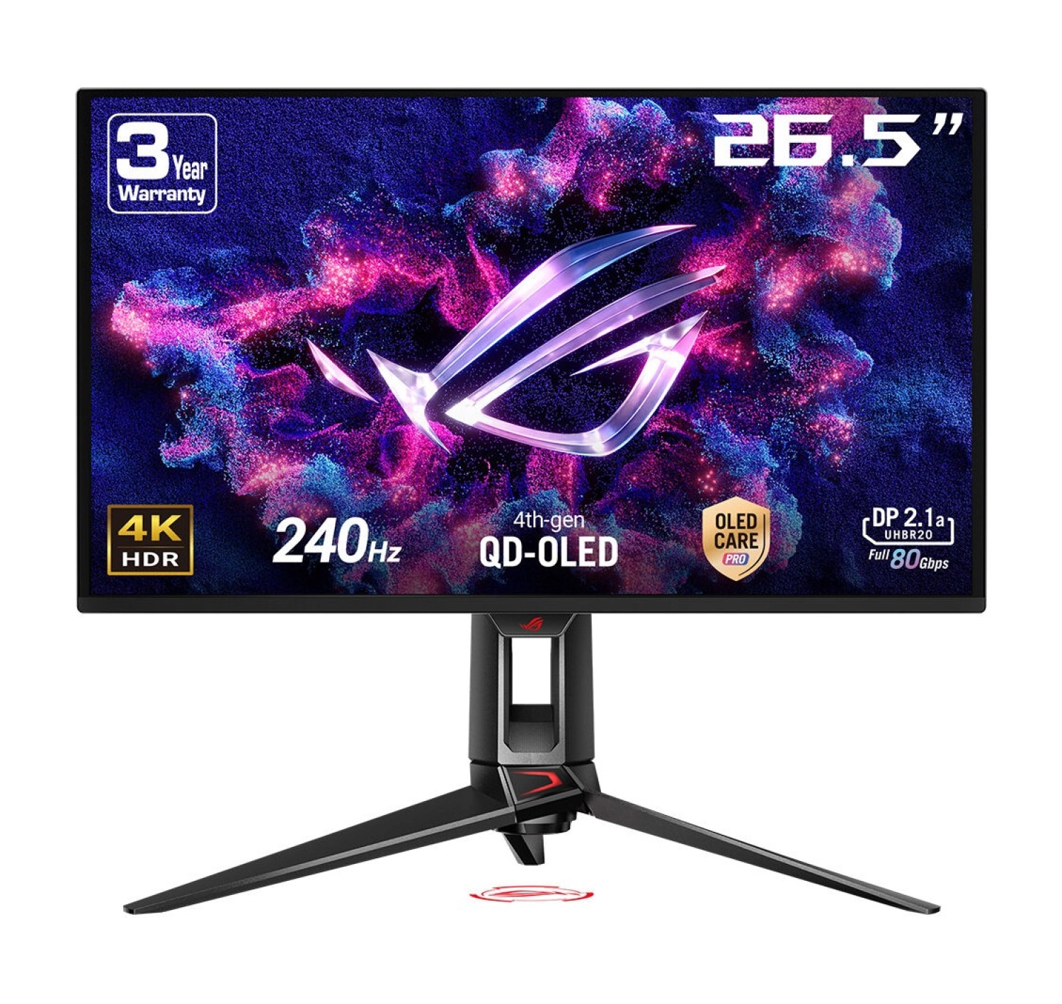 Asus Rog Swıft Pg27Ucdm Gaming 4K Qd-Oled Gsync Uyumlu Hdr 400 3840X2160 0.03Ms 240Hz 450Cd Monitör ürün görseli