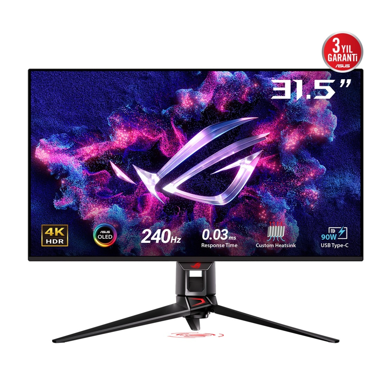 Asus Rog Swift Pg32Ucdm 31.5" 0.03 Ms Oled 4K 240 Hz Oyuncu Monitörü ürün görseli