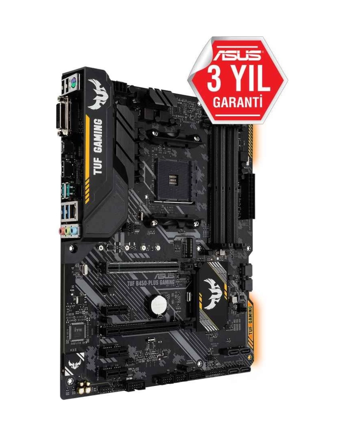 Asus Tuf B450-Plus Gaming Amd B450 Am4 Ddr4 4400 Mhz Atx Anakart - Görsel 2