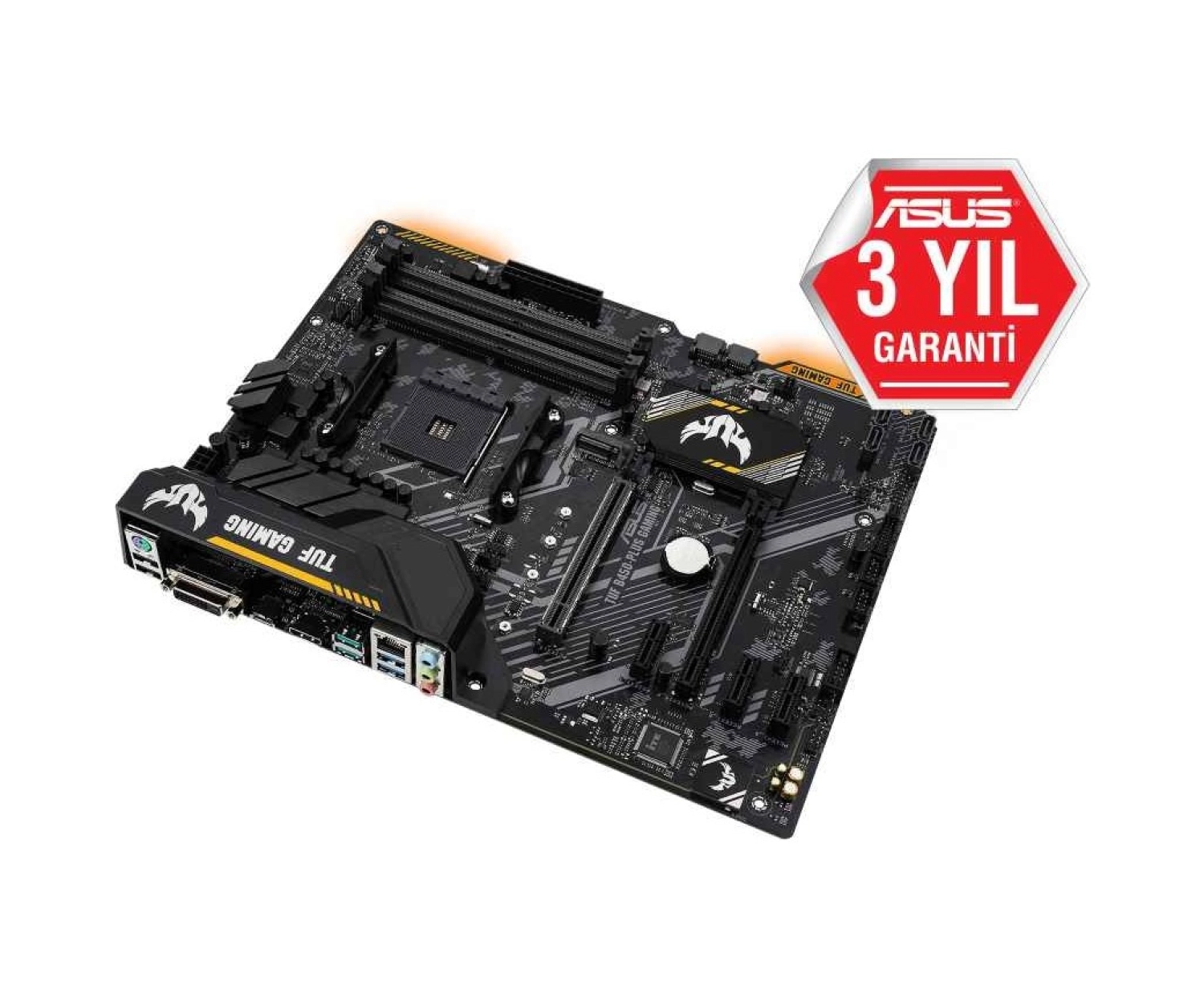 Asus Tuf B450-Plus Gaming Amd B450 Am4 Ddr4 4400 Mhz Atx Anakart - Görsel 3