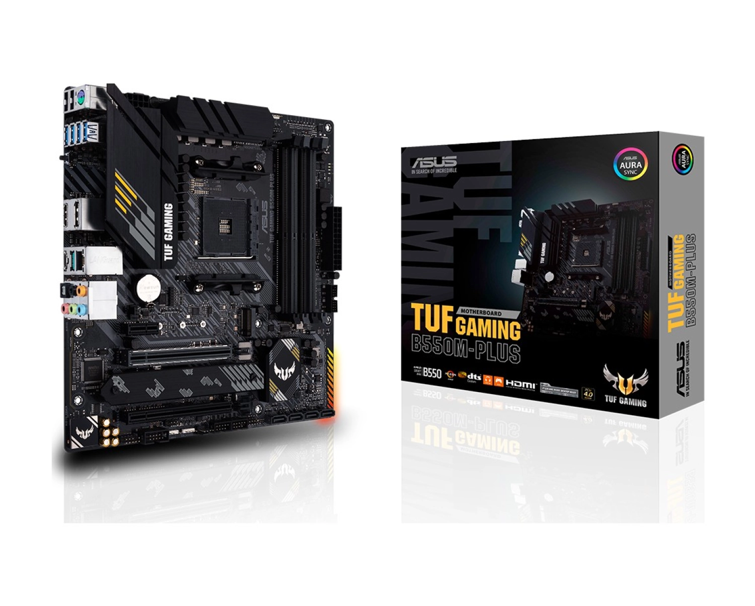 Asus Tuf Gaming B550M-Plus Amd B550 Am4 Ddr4 4400 Dp Hdmı Çift M2 Usb3.2 Argb 2.5Gbit Lan Matx (Tuf Gaming B550M-Plus) Anakart ürün görseli