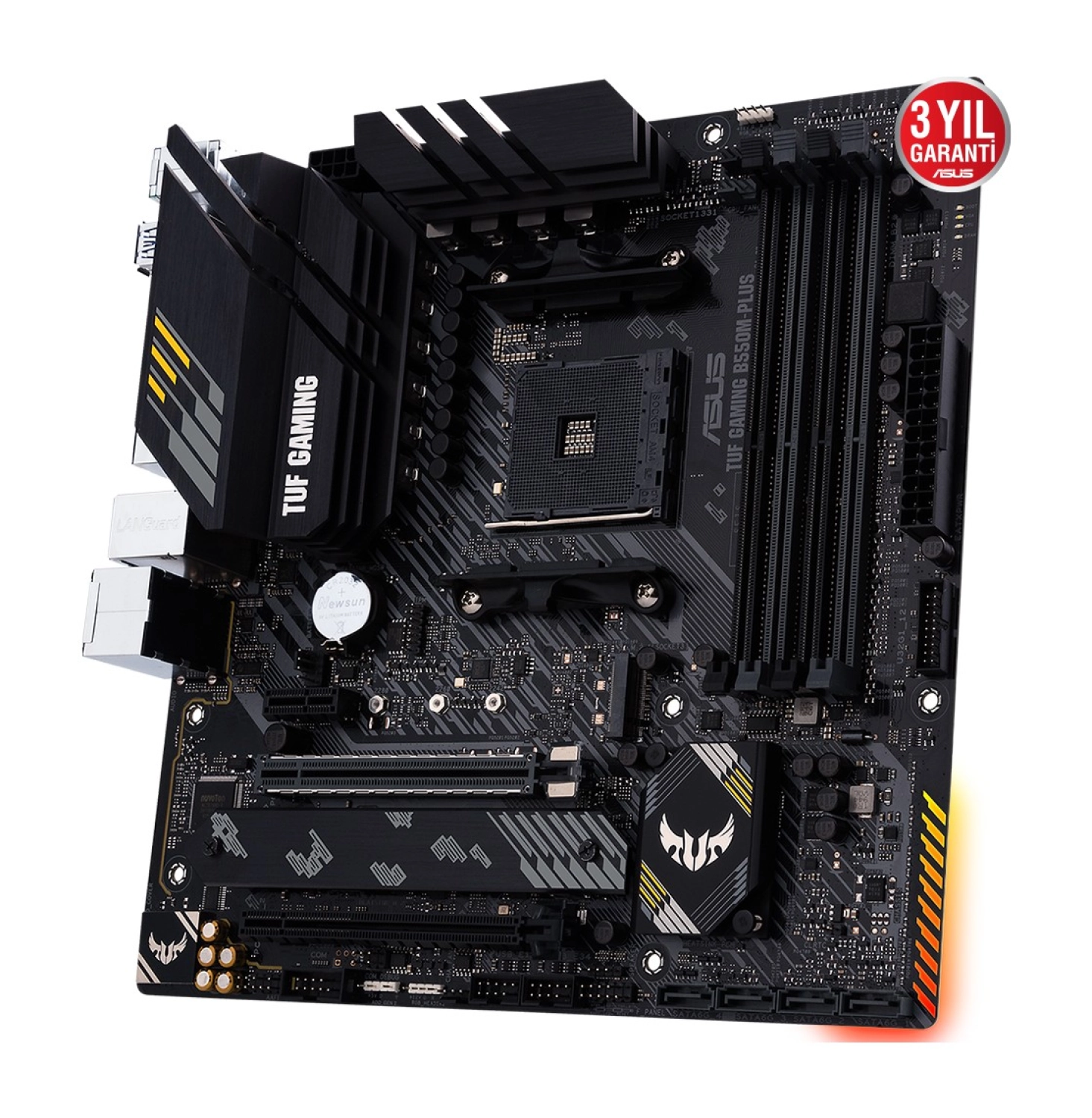Asus Tuf Gaming B550M-Plus Amd B550 Am4 Ddr4 4400 Dp Hdmı Çift M2 Usb3.2 Argb 2.5Gbit Lan Matx (Tuf Gaming B550M-Plus) Anakart - Görsel 4