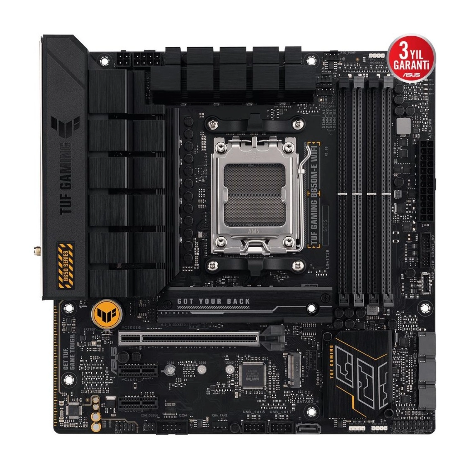Asus Tuf Gaming B650M-E Wifi Amd B650 Am5 Ddr5 Matx Anakart - Görsel 2