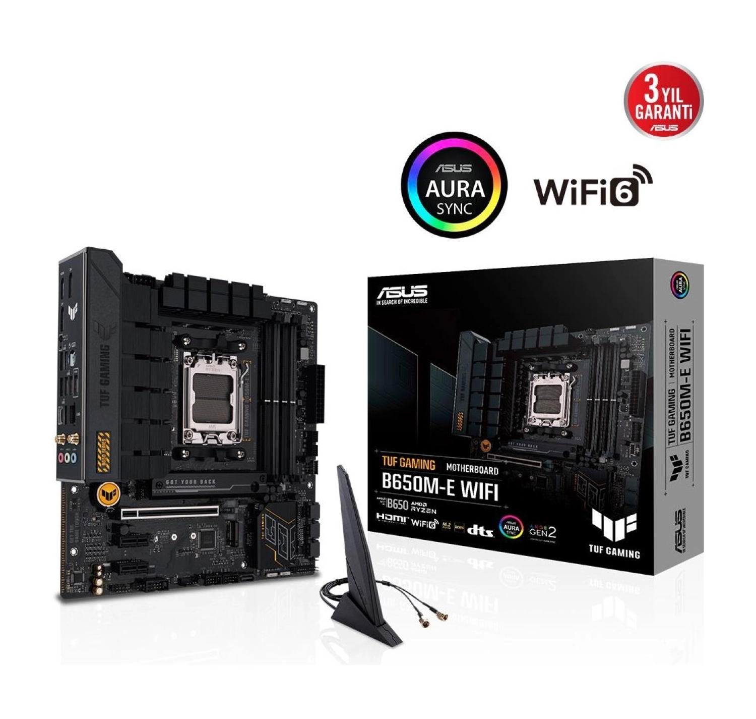 Asus Tuf Gaming B650M-E Wifi Amd B650 Am5 Ddr5 Matx Anakart ürün görseli