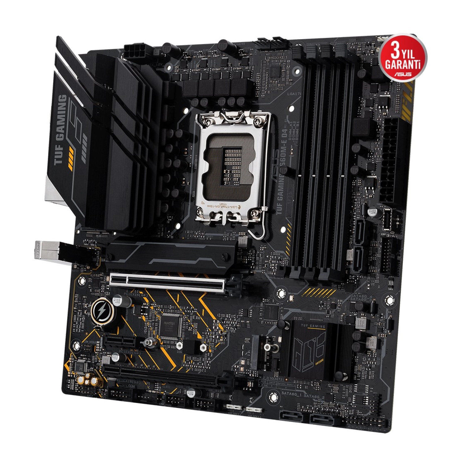 Asus Tuf Gaming B660M-E D4 Intel B660 Lga1700 Ddr4 Matx Anakart - Görsel 3