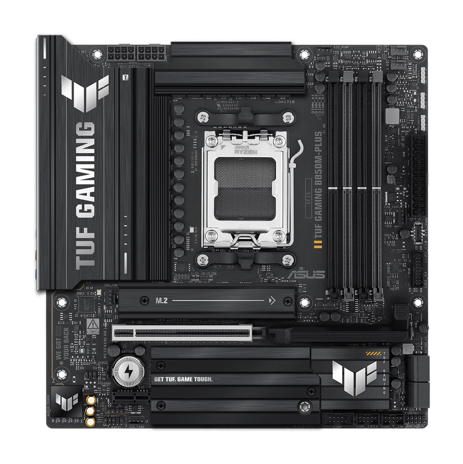 Asus Tuf Gaming B850M-Plus Amd B850 Am5 Ddr5 8000 Dp Hdmi 3X M2 Usb3.2 Gen 2X2 Aura Rgb 2.5Gbit Lan Matx - Görsel 3