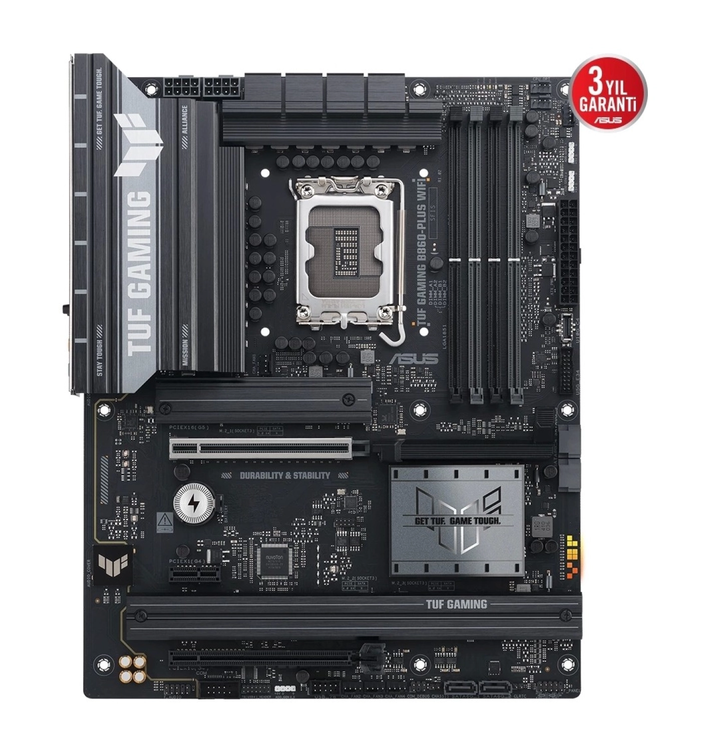 Asus Tuf Gaming B860-Plus Wifi Ddr5 8666Mhz (Oc) M.2 1851P Atx Anakart - Görsel 2