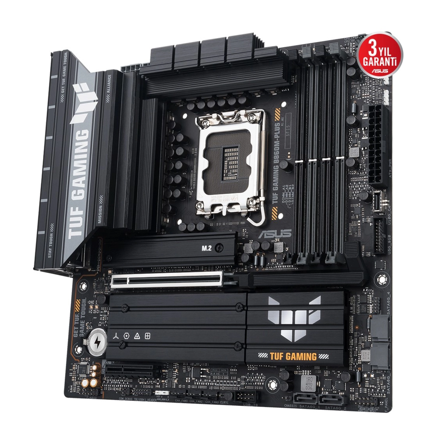 Asus Tuf Gaming B860M-Plus 1851 Soket Ddr5 Dp Hdmi Matx Anakart - Görsel 3