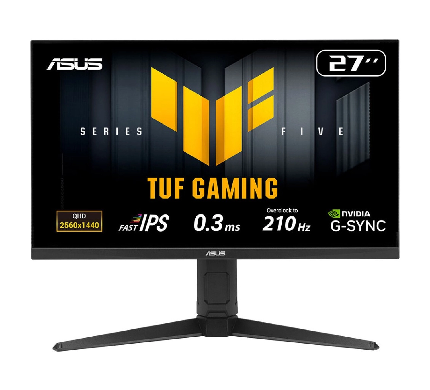 Asus Tuf Gaming Vg27Aql5A 27" Fast Ips 2K Qhd 210Hz 0.3Ms Dp Hdmi Usb Hoparlör Pivot Monitör ürün görseli
