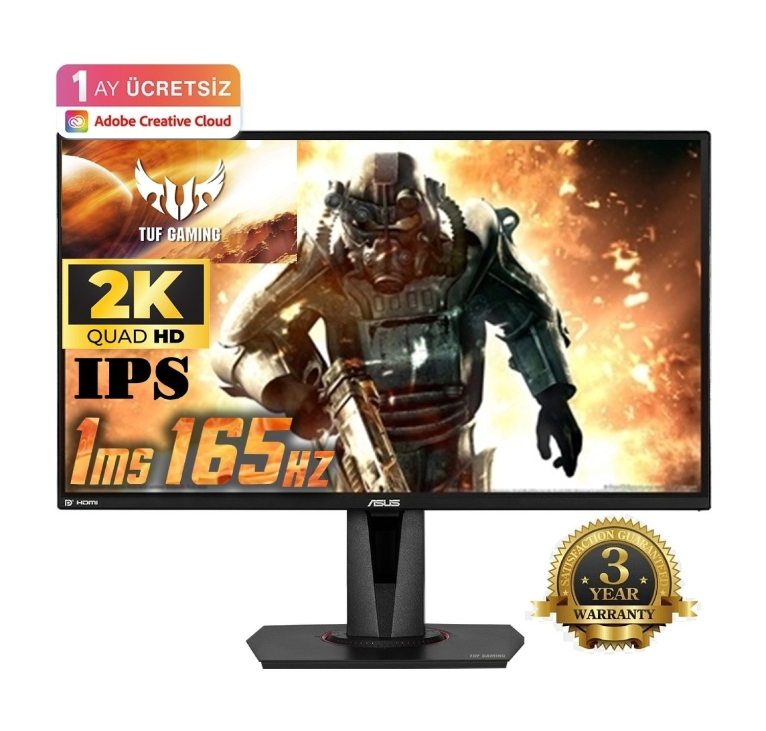 Asus Tuf Gaming Vg27Aqz 27 Inç 165Hz 1Ms Wqhd Adaptive Sync Ips Gaming Monitör ürün görseli