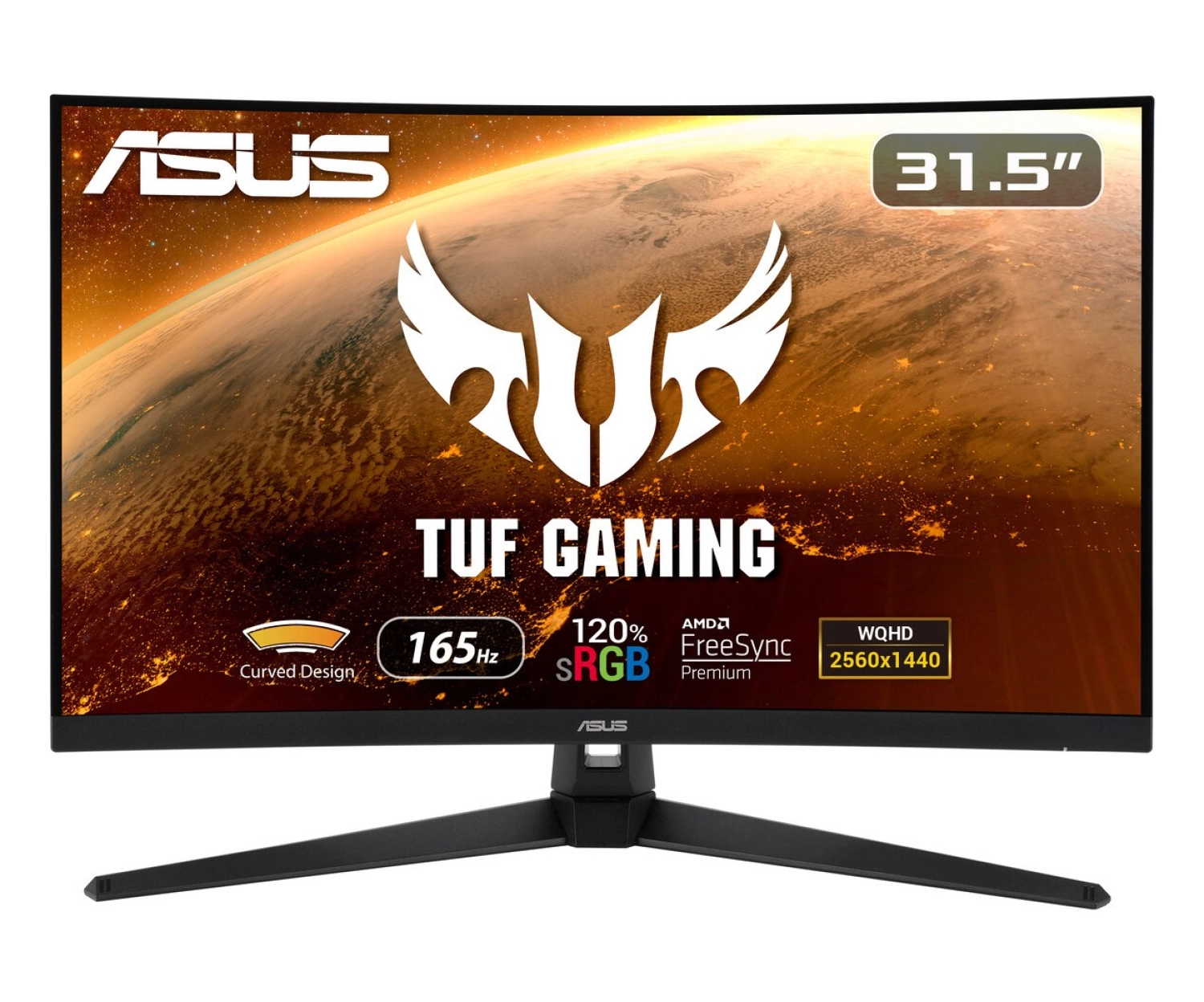 Asus Tuf Gaming Vg32Vq1Br 31.5" 165Hz 1Ms (Hdmı + Display) Freesync Wqhd Monitör ürün görseli