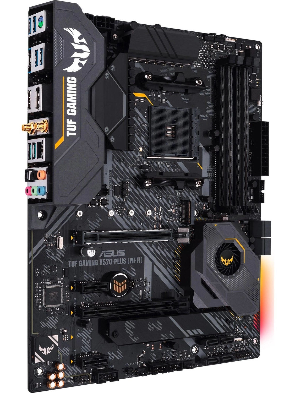 Asus Tuf Gaming X570-Plus (Wı-Fı) Amd X570 Am4 Ddr4 4400 Dp Hdmı Çift M2 Usb 3.2 Wifi + Bt Aura Rgb Atx (Tuf Gaming X570-Plus (Wı-Fı)) Anakart - Görsel 3