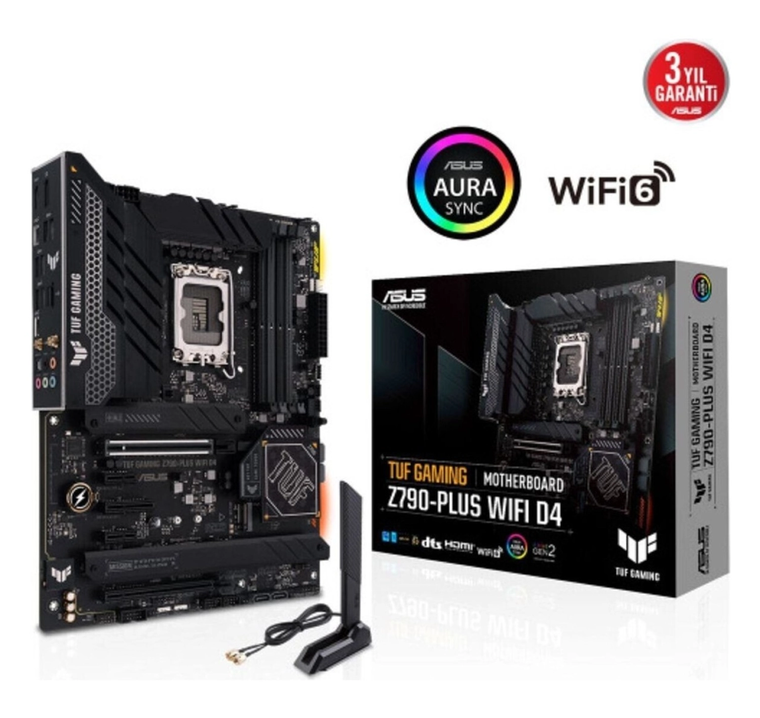 Asus Tuf Gaming Z790-Plus Wıfı D4, 4Xddr4, 4X M.2, Hdmı, Dp, Type-C, Wi-Fi 6, Bluetooth 5.2, 12-13.N ürün görseli