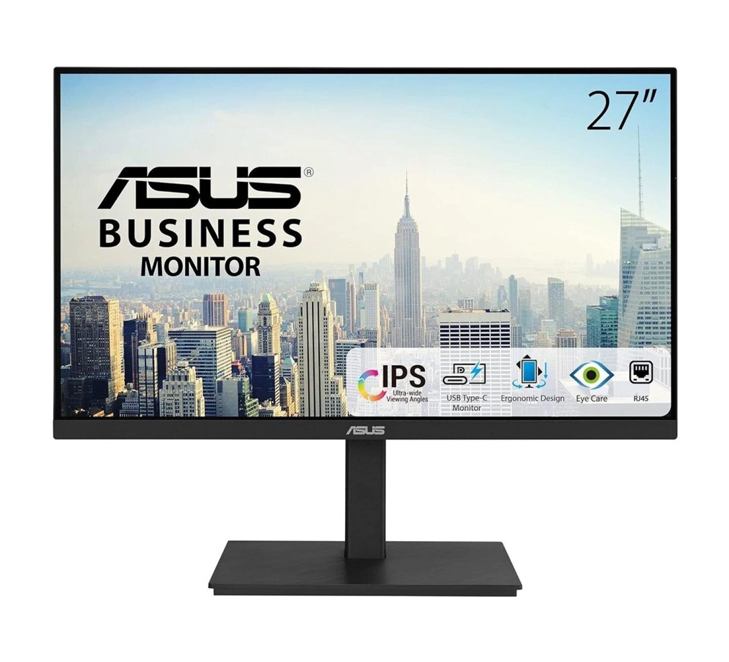 Asus Va27Ecpsn 27 Ips Freesync 1920X1080 5Ms 75Hz Dp Hdmi Usb-C Usb Mm Vesa 3Yil Rj45, Eyecare, Flicker-Free,Cercevesiz,Dusuk Mavi Isik Monitör ürün görseli