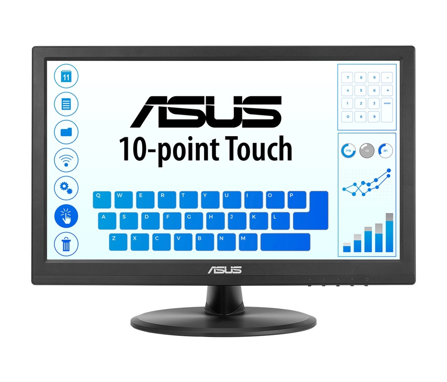 Asus Vt168Hr 15,6 Led 1366X768 10Ms Hdmi Vga Vesa 3Yıl 10 Parmak Dokunmatik Monitör - Görsel 2