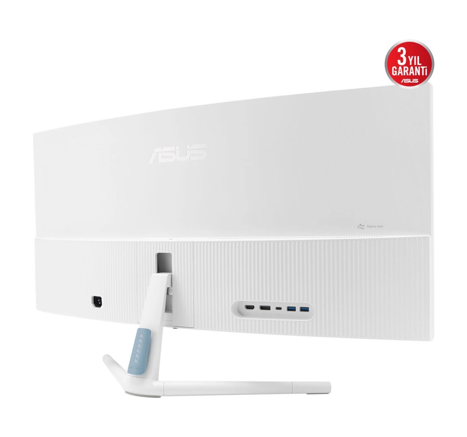 Asus Vu34Wcip-W 34 Va Kavisli Nano Iyon Wqhd 3440X1440 1Ms 100Hz 300Cd Dp Hdmi Usb-C Usb Hoparlör Vesa - Görsel 5