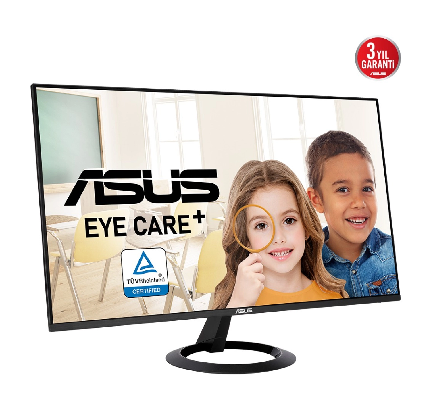 Asus Vz27Ehf 27 Ips Freesync 1920X1080 1Ms 100Hz Hdmi Vesa 3Yil Eyecare, Flicker-Free,Cercevesiz,Dusuk Mavi Isik Monitör - Görsel 6