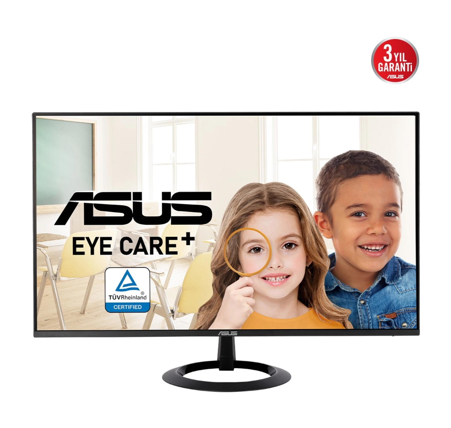Asus Vz27Ehf 27 Ips Freesync 1920X1080 1Ms 100Hz Hdmi Vesa 3Yil Eyecare, Flicker-Free,Cercevesiz,Dusuk Mavi Isik Monitör - Görsel 4
