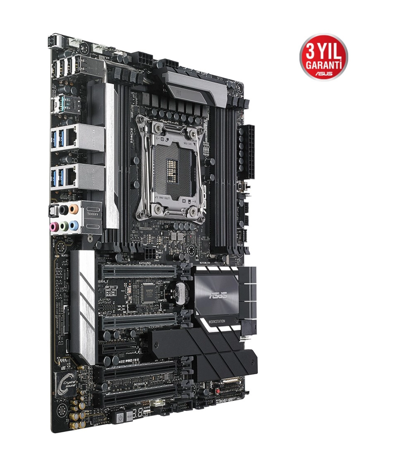 Asus Ws C422 Pro/Se Intel C422 Lga2066 Ddr4 2933 Vga M2 Usb3.1 2 Adet Lan Atx(Ws C422 Pro/Se) Anakart - Görsel 3
