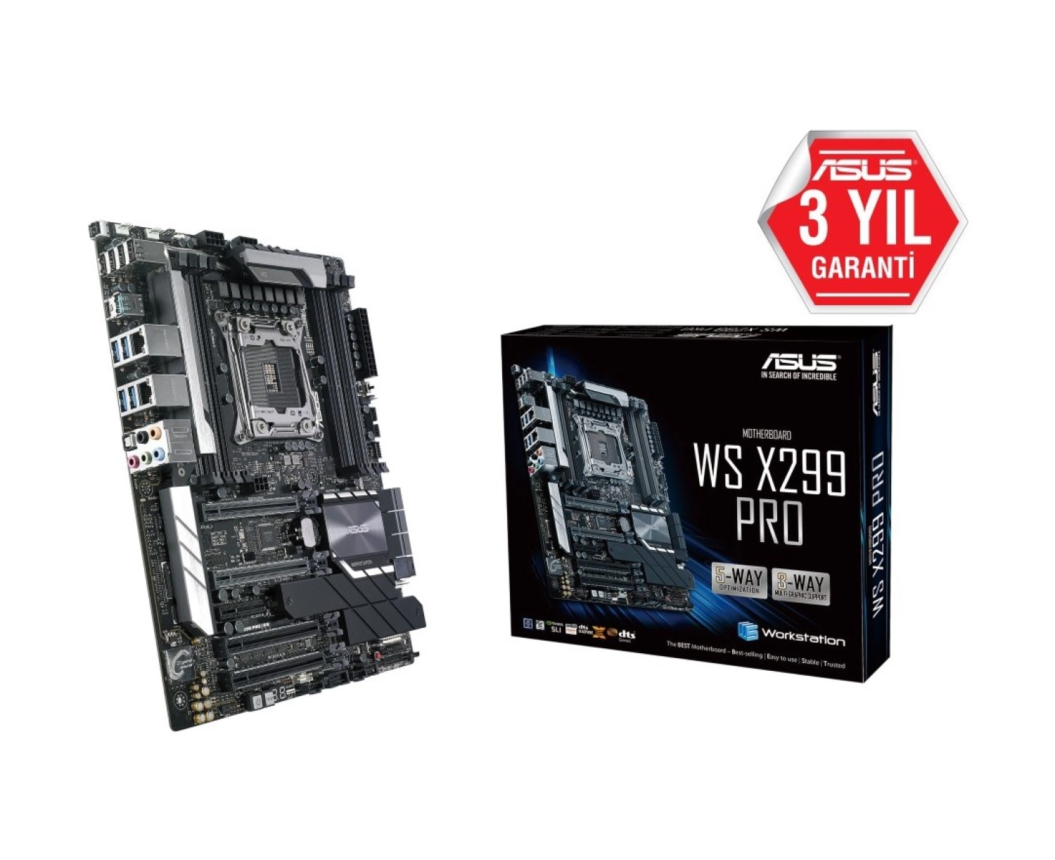 Asus Ws X299 Pro Intel X299 Lga2066 Ddr4 Atx Anakart ürün görseli