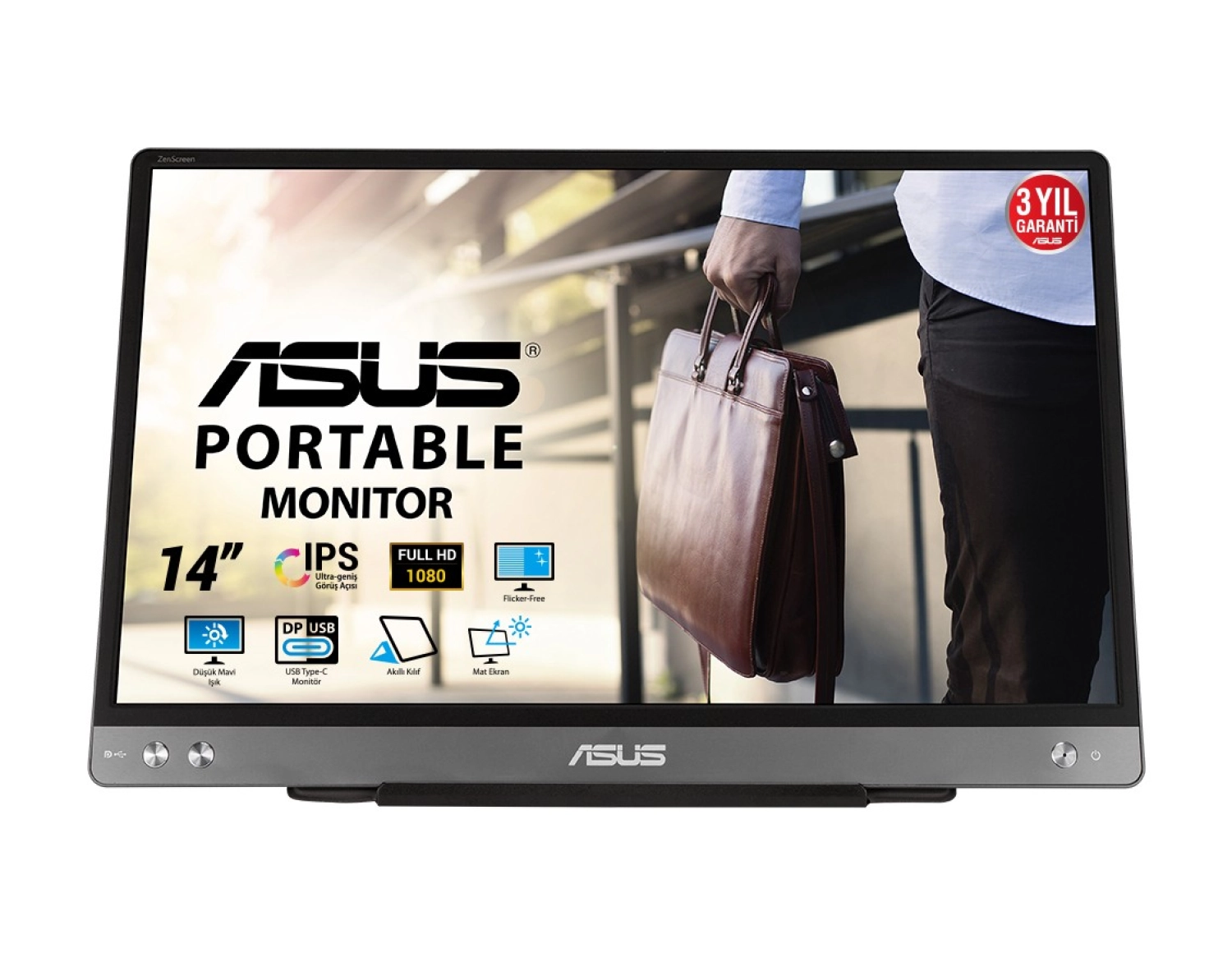 Asus Zenscreen Mb14Ac 14" 60Hz 5Ms Full Hd Ips Taşınabilir Led Monitör ürün görseli
