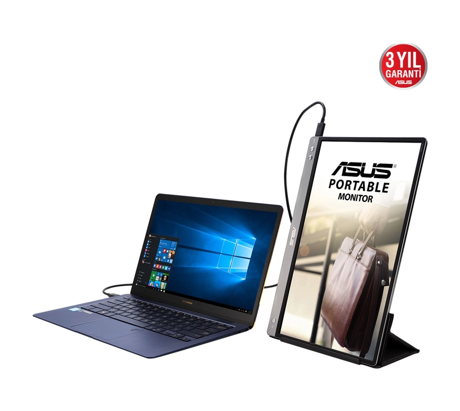 Asus Zenscreen Mb14Ac 14" 60Hz 5Ms Full Hd Ips Taşınabilir Led Monitör - Görsel 5