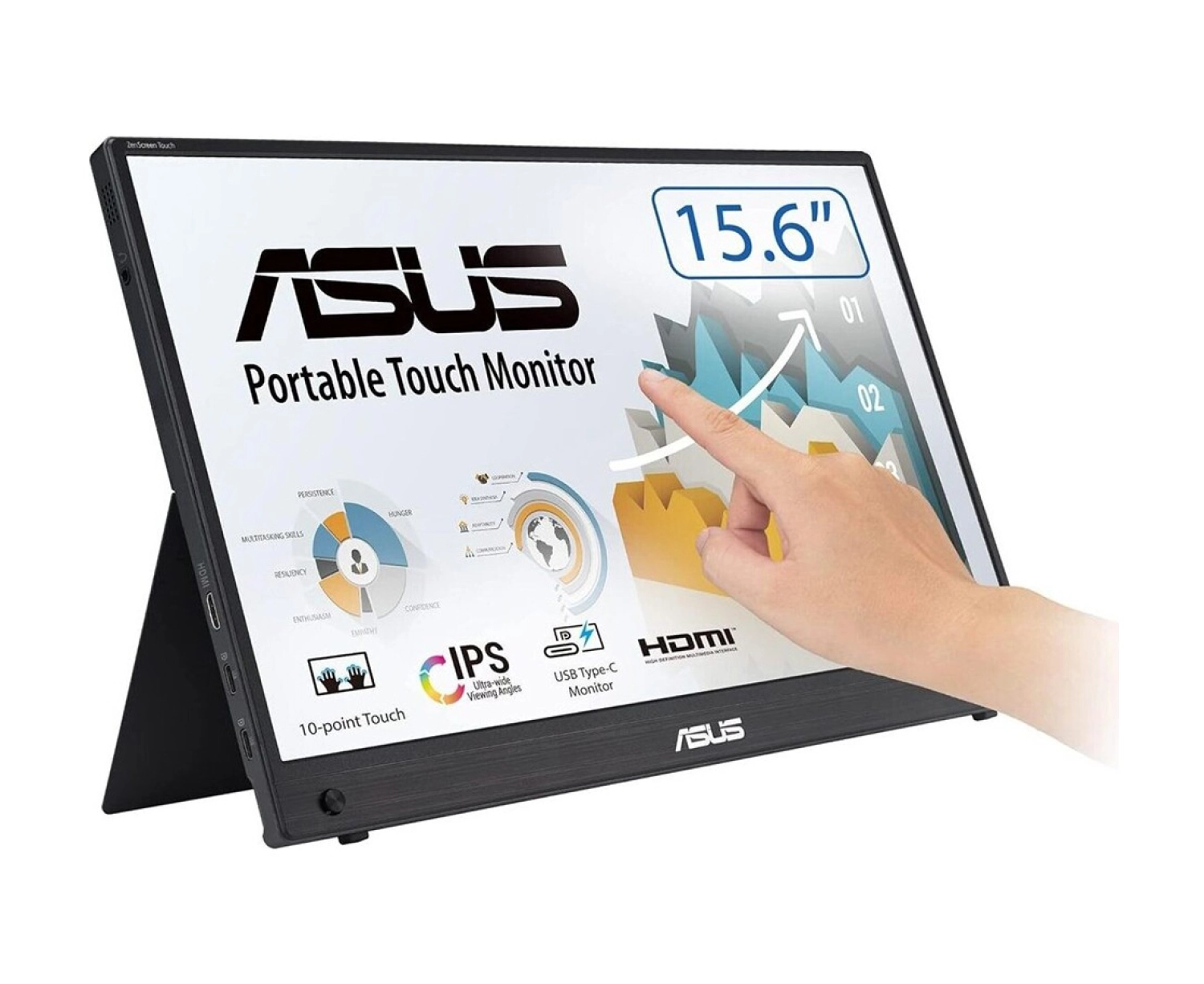 Asus Zenscreen Mb16Aht 15,6 60 Hz 5Ms (Mini-Hdmı Usb-C Mm) Ips 1920X1080 Taşınabilir Usb Monitör ürün görseli
