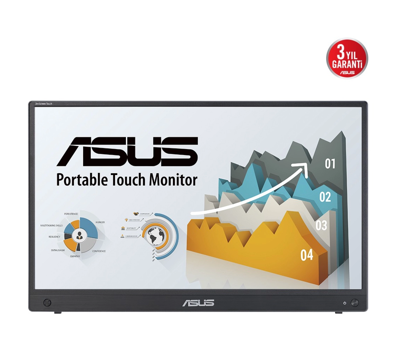 Asus Zenscreen Mb16Amtr Portable 15.6 Ips 1920X1080 5Ms Mini-Hdmı Usb-C Mm Dokunmatik, Taşınabilir Usb Monitör - Görsel 2