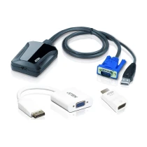 Aten Cv211Cp Laptop Usb To Vga Hdmi Dısplay Port Konsol Adaptörü Kiti