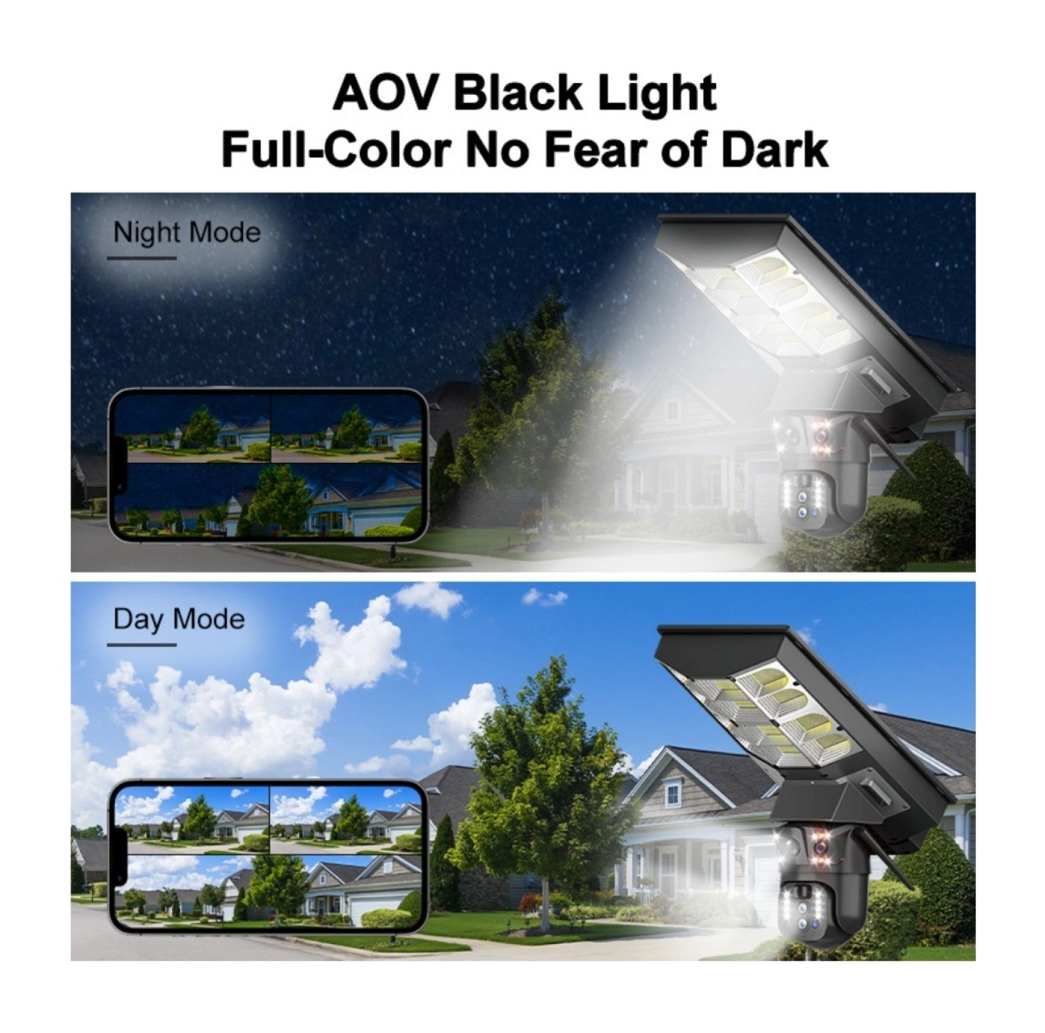 Avenir Av-Sl400X 10X Zoom 4G Sim Kartlı Solar Güneş Enerjili Sokak Lambası Çift Lensli Kamera - Görsel 2