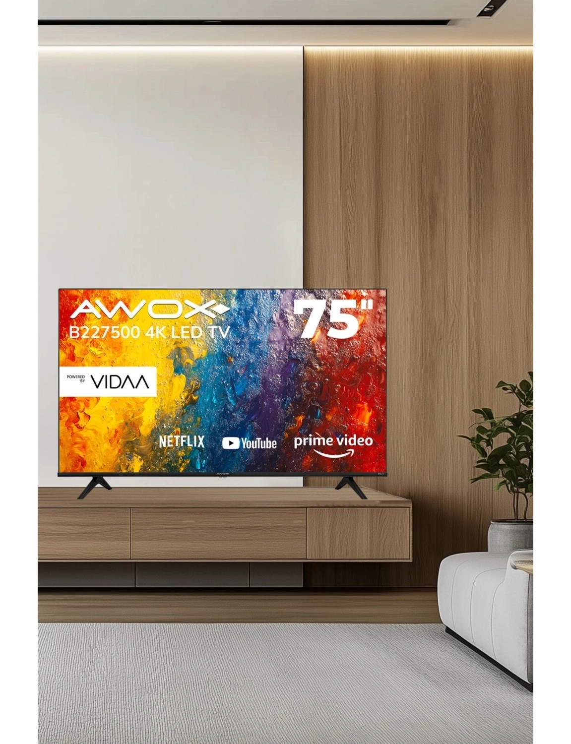 Awox B227500 75" 189 Ekran Uydu Alıcılı 4K Ultra Hd Smart Vi̇daa Led Tv - Görsel 4