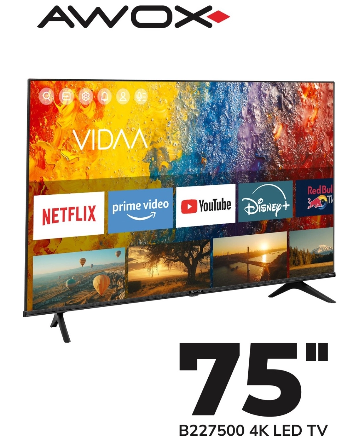 Awox B227500 75" 189 Ekran Uydu Alıcılı 4K Ultra Hd Smart Vi̇daa Led Tv - Görsel 5