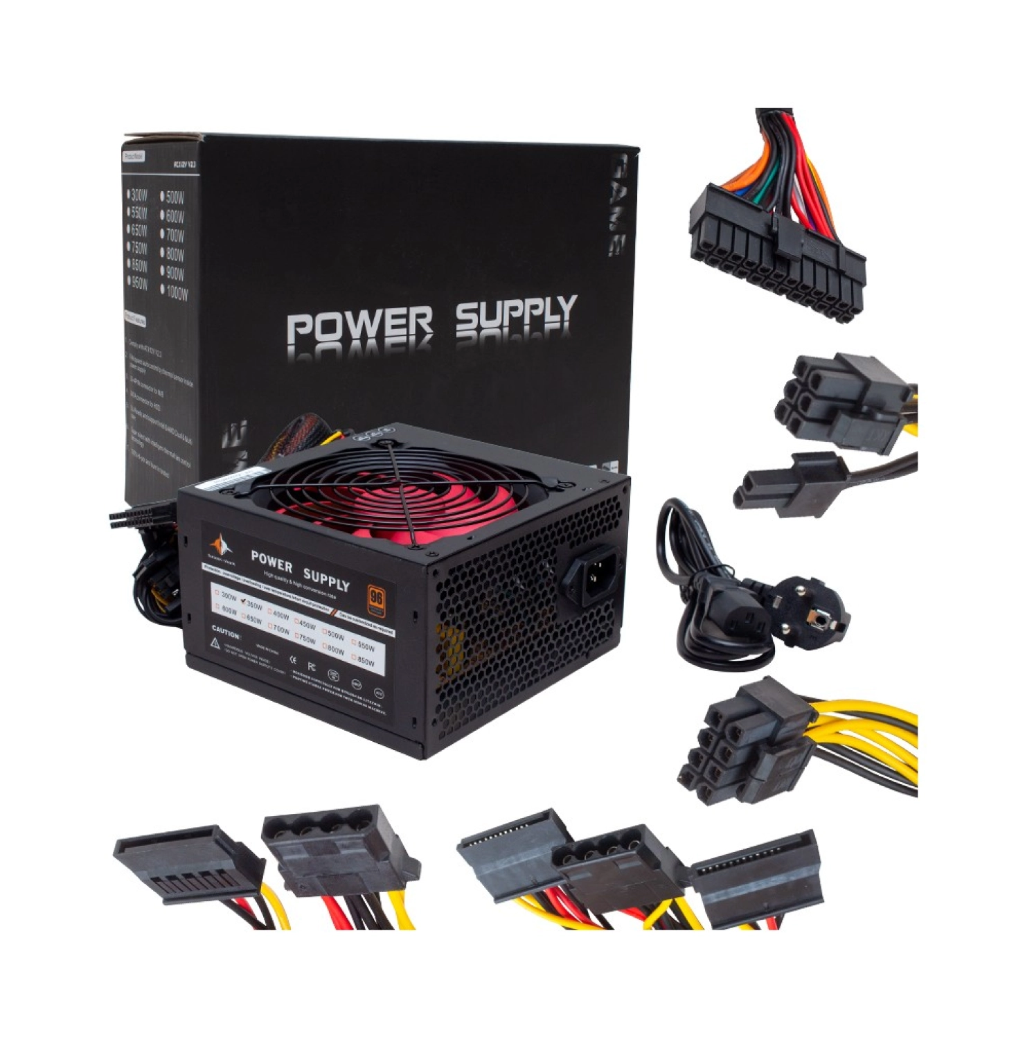 Ayt Powermaster Pm-4264 Atx 12V V2.3 20+4 Pın 350 Watt Power Supply Güç Kaynağı Bilgisayar Için - Görsel 2