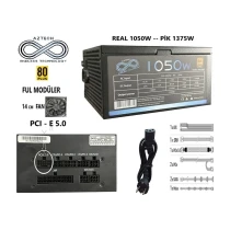 Aztech Atx 1050 1050W 14 Cm Fan 80 Plus Copper Tam Modüler Psu
