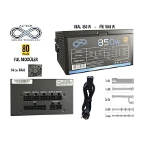 Aztech Atx 850 850W 14 Cm Fan 80 Plus Copper Tam Modüler Psu
