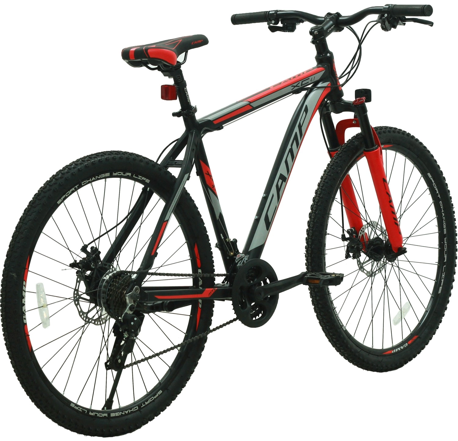 Belderia Camp Xc 4.0 26" Jant 18" Kadro Shimano St-Ef41 Vites Mekanik Disk Fren Kırmızı - Görsel 2