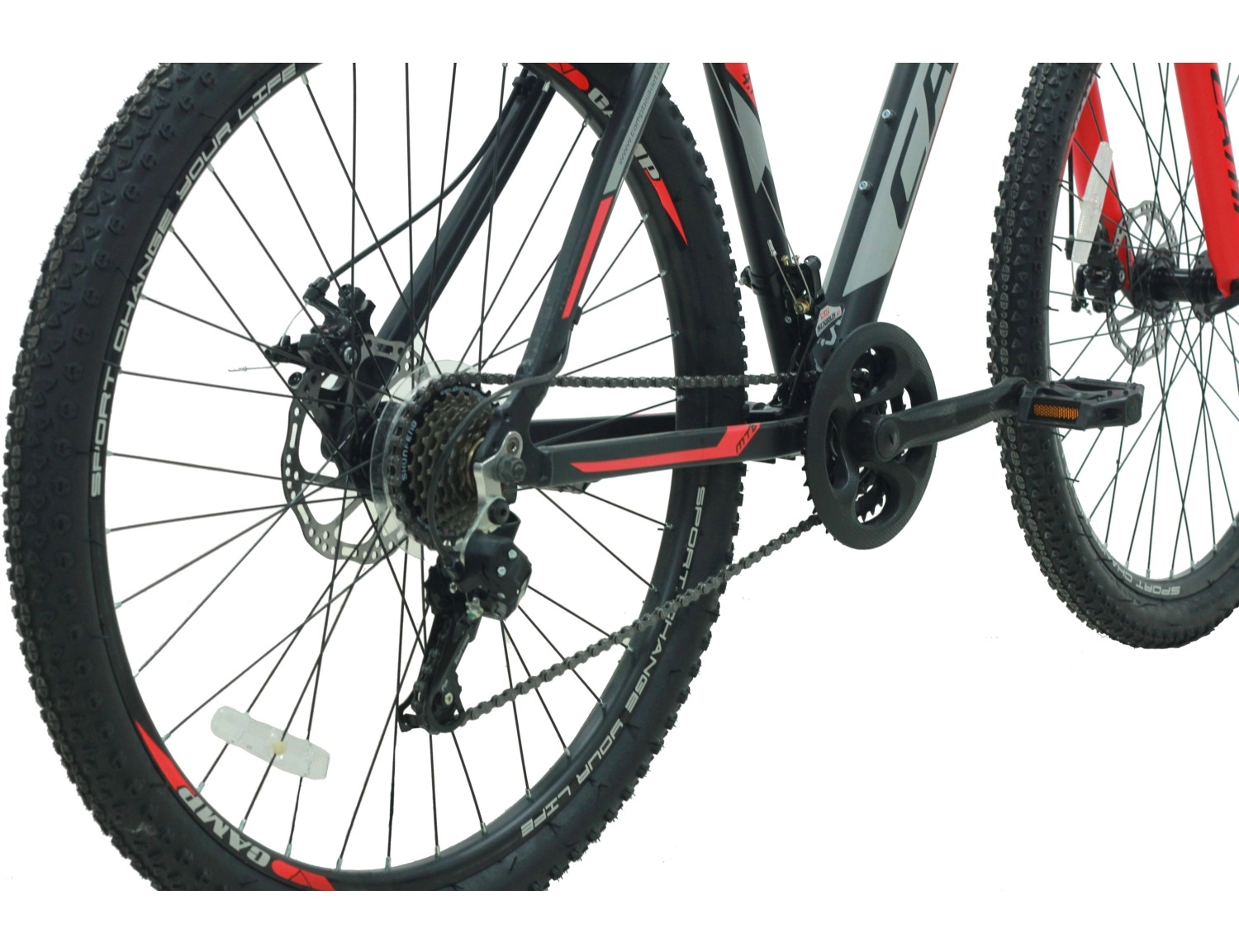 Belderia Camp Xc 4.1 27,5" Jant 18" Kadro Shimano St-Ef41 Vites Mekanik Disk Fren Kırmızı - Görsel 5
