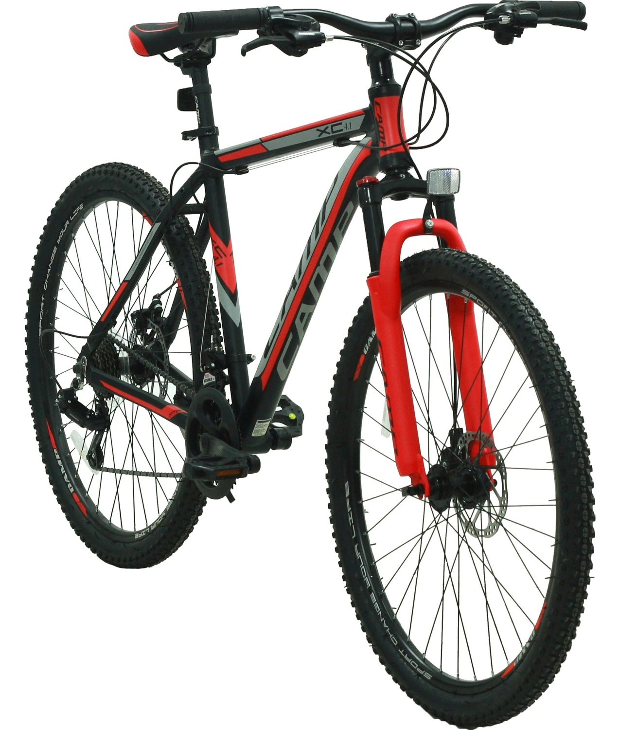 Belderia Camp Xc 4.1 27,5" Jant 18" Kadro Shimano St-Ef41 Vites Mekanik Disk Fren Kırmızı - Görsel 3