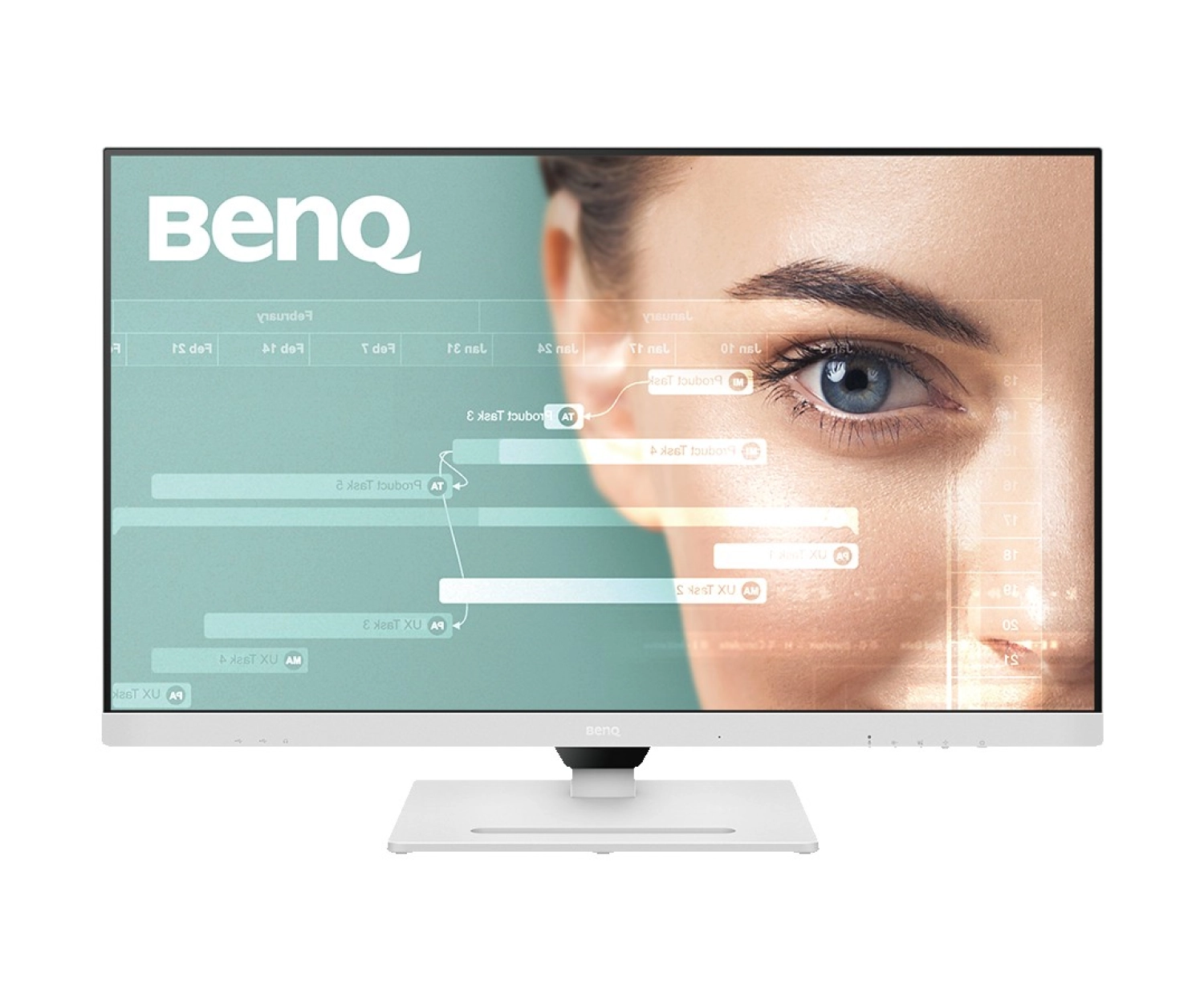 Benq Gw3290Qt 32'' Ips 2K Qhd 75Hz Hdmi Usb-C 3Xusb 3.2 2Xdp Daisy Chain Pivot Eye Care Beyaz Monitör - Görsel 2