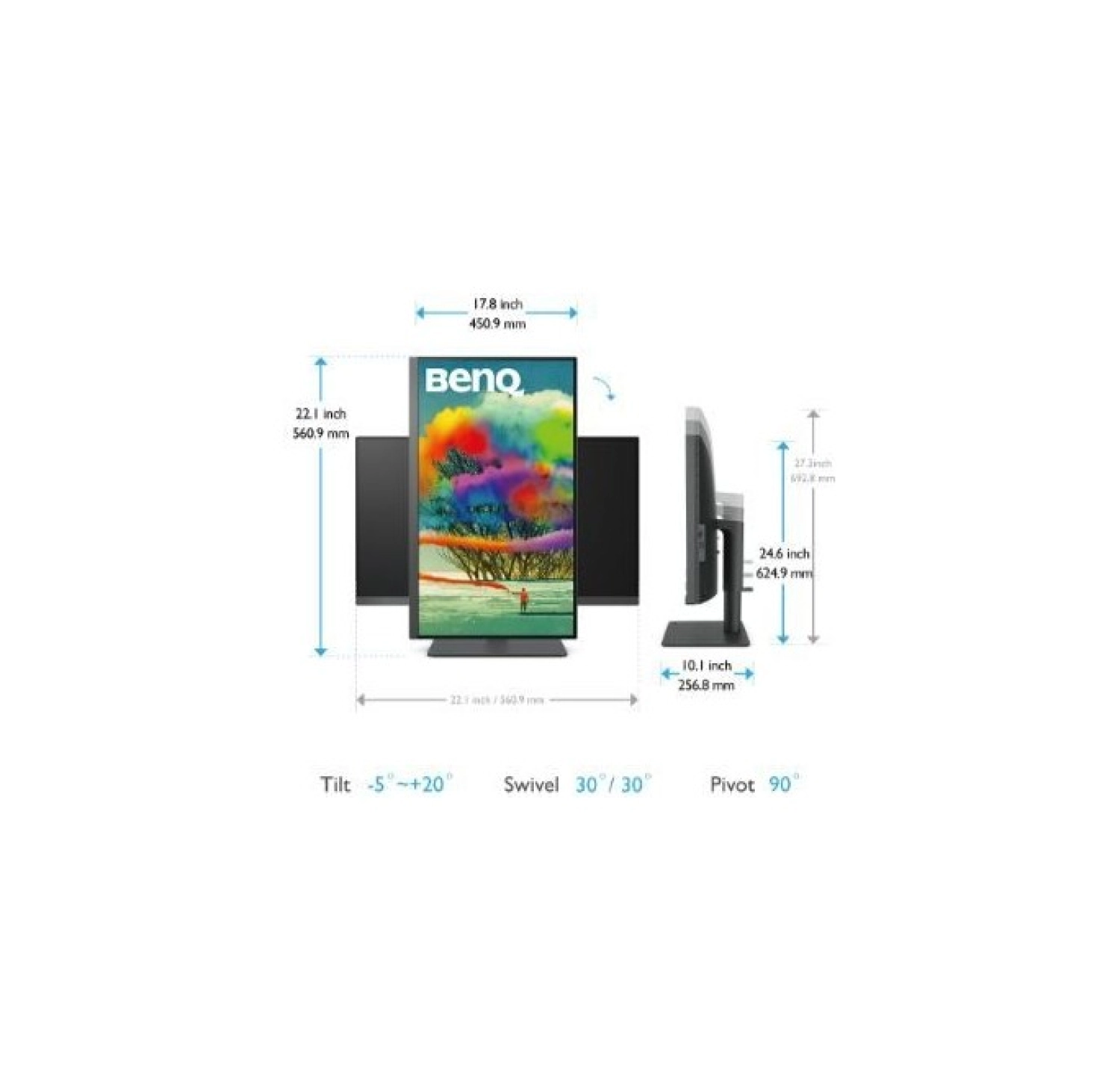 Benq Pd2705U 27'' Ips 4K Uhd Usb-C Srgb Rec.709 Hdr10 Pıp Pbp Dualview Tasarım Monitör - Görsel 3