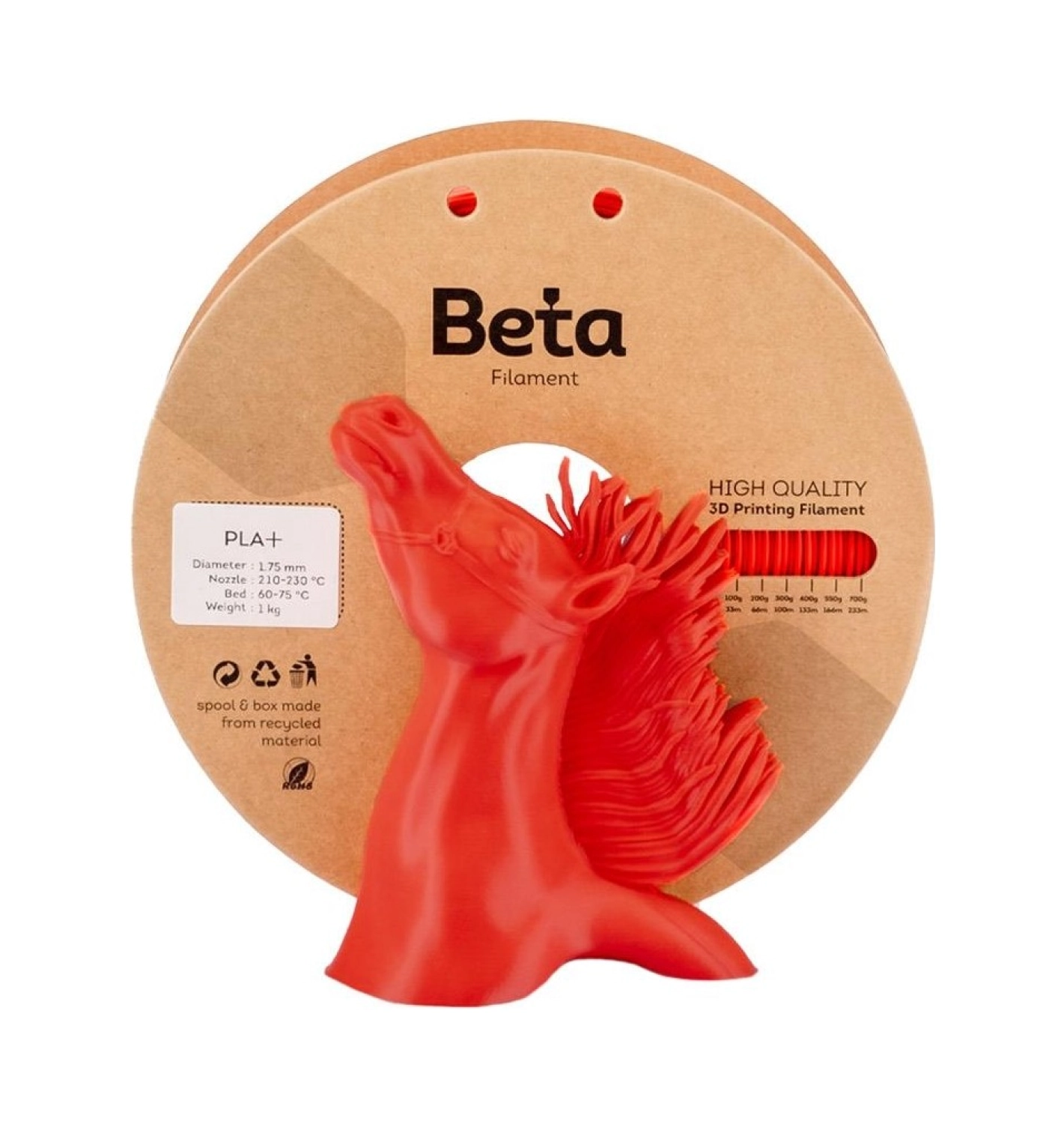 Beta Pla+ Filament Kiss Red ürün görseli