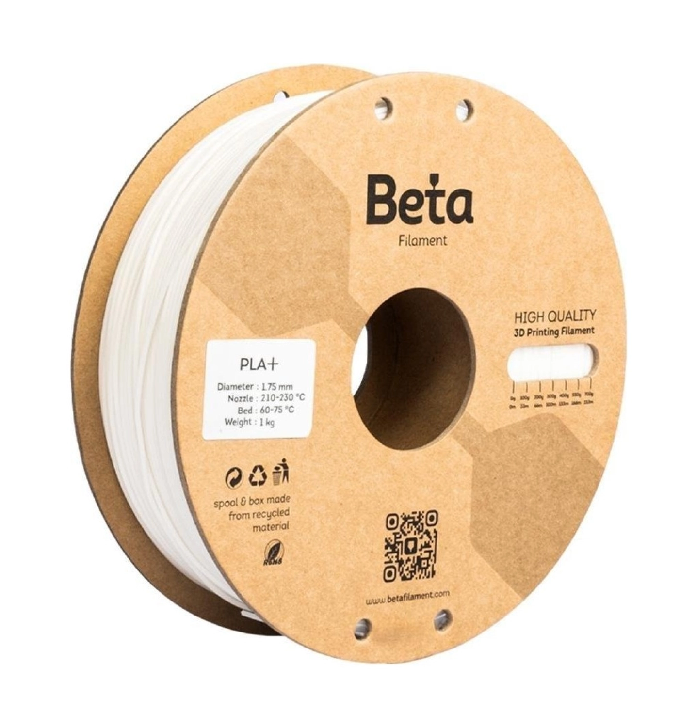 Beta Pla+ Filament White ürün görseli