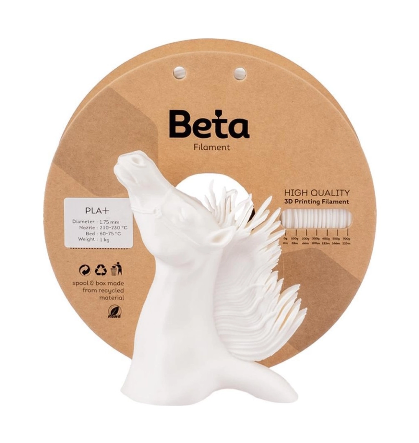 Beta Pla+ Filament White - Görsel 2