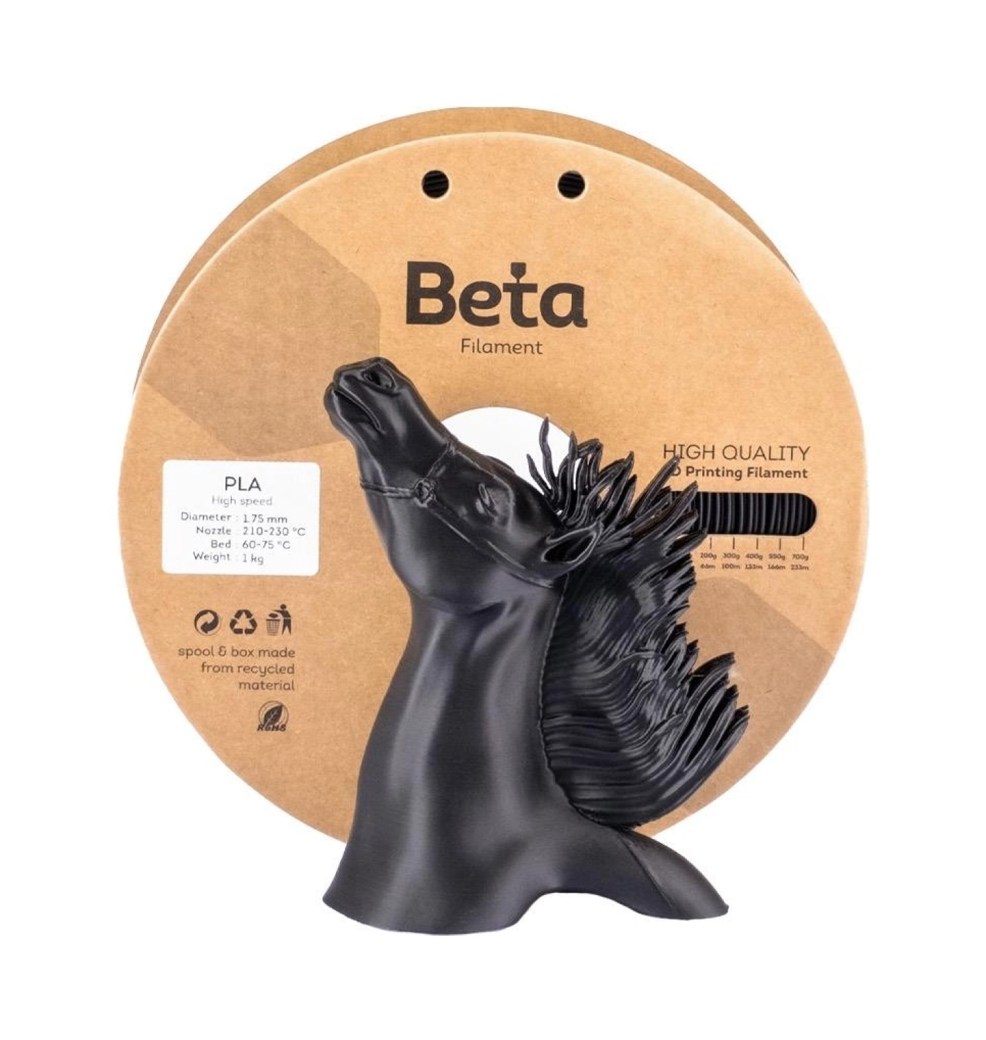 Beta Pla High-Speed Filament Black ürün görseli