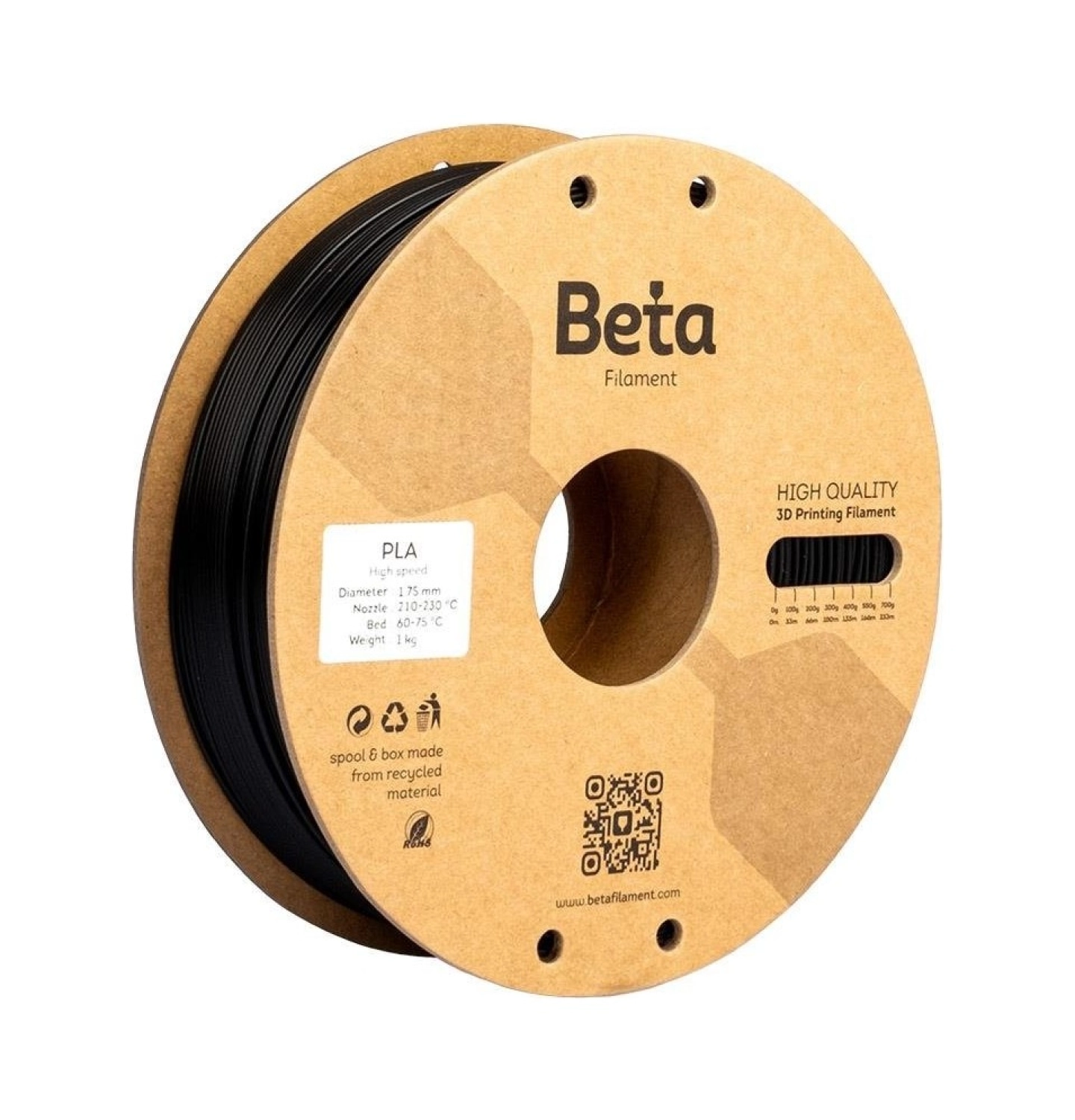 Beta Pla High-Speed Filament Black - Görsel 2