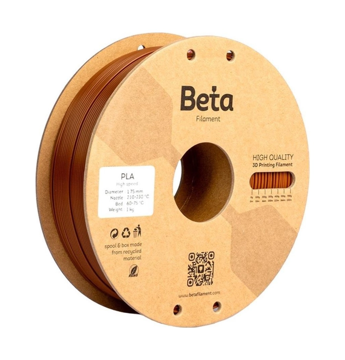 Beta Pla High-Speed Filament Brown ürün görseli
