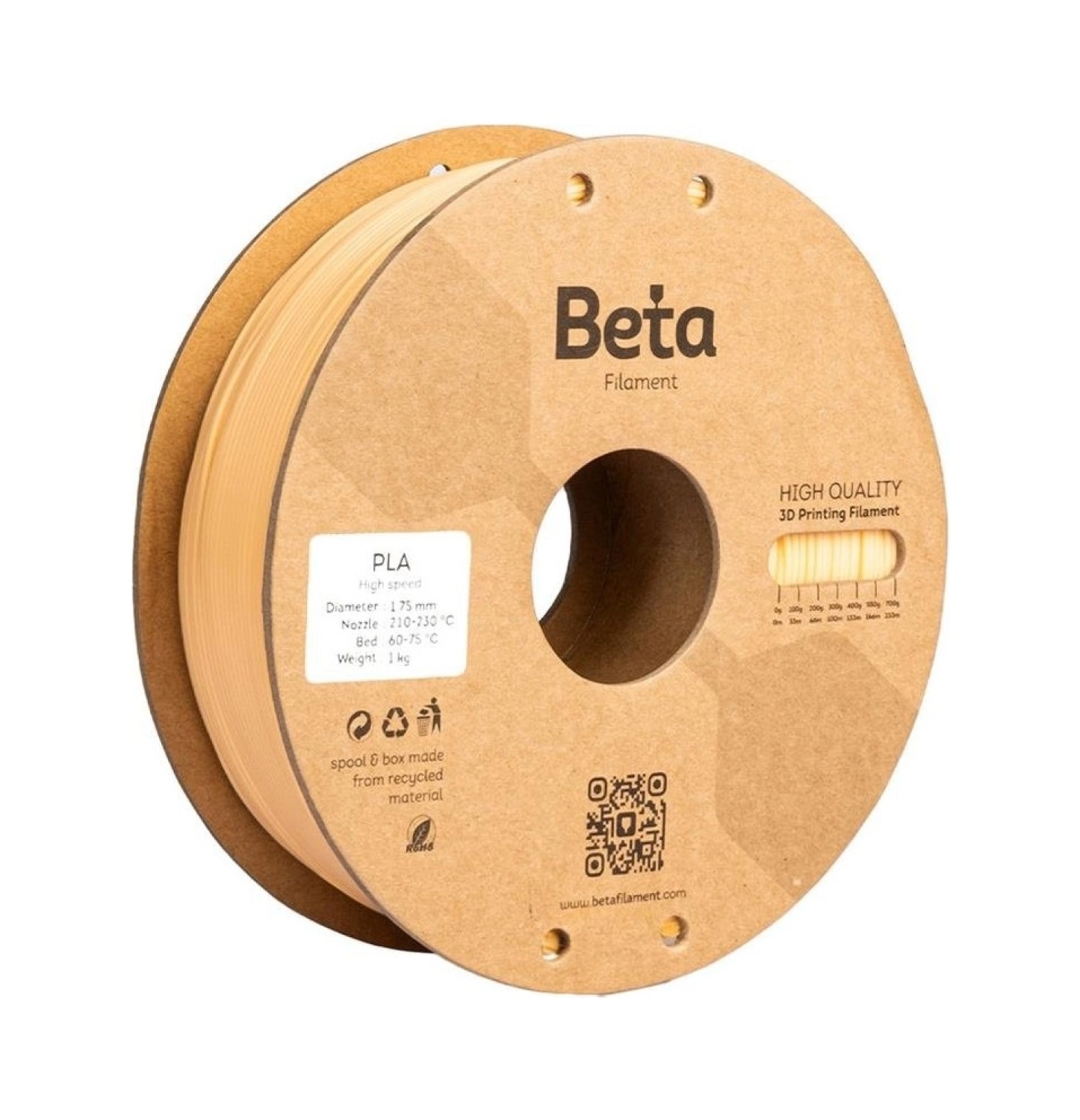 Beta Pla High-Speed Filament Cream - Görsel 2