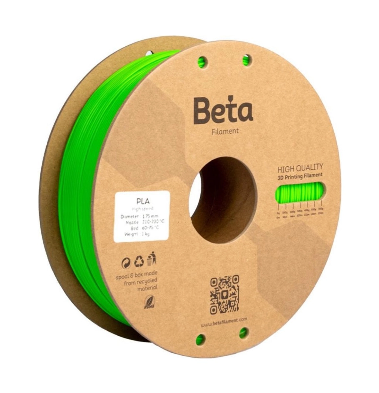 Beta Pla High-Speed Filament Cyber Green ürün görseli