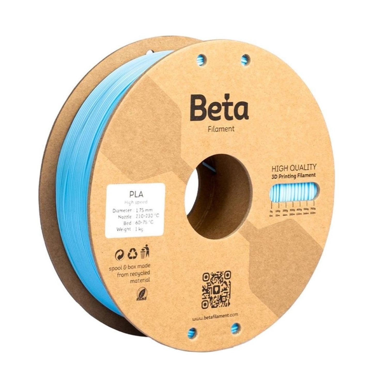 Beta Pla High-Speed Filament Sky Blue ürün görseli
